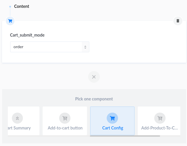 cart config component