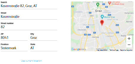 cart feature address