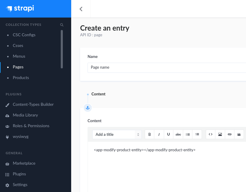 make product change page
